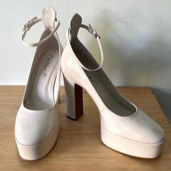 L’Intervalle Habibi Off White Naplack Leather Platform Round Toe Shoes, Size 8 - Picture 9 of 16